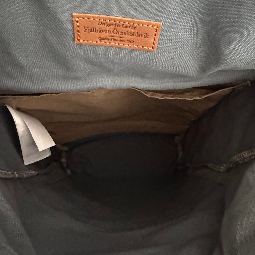 Fjällräven Foldsack No 1 Backpack Blue Foldover Style G-1000 Water Resistant Bag - Picture 6 of 10